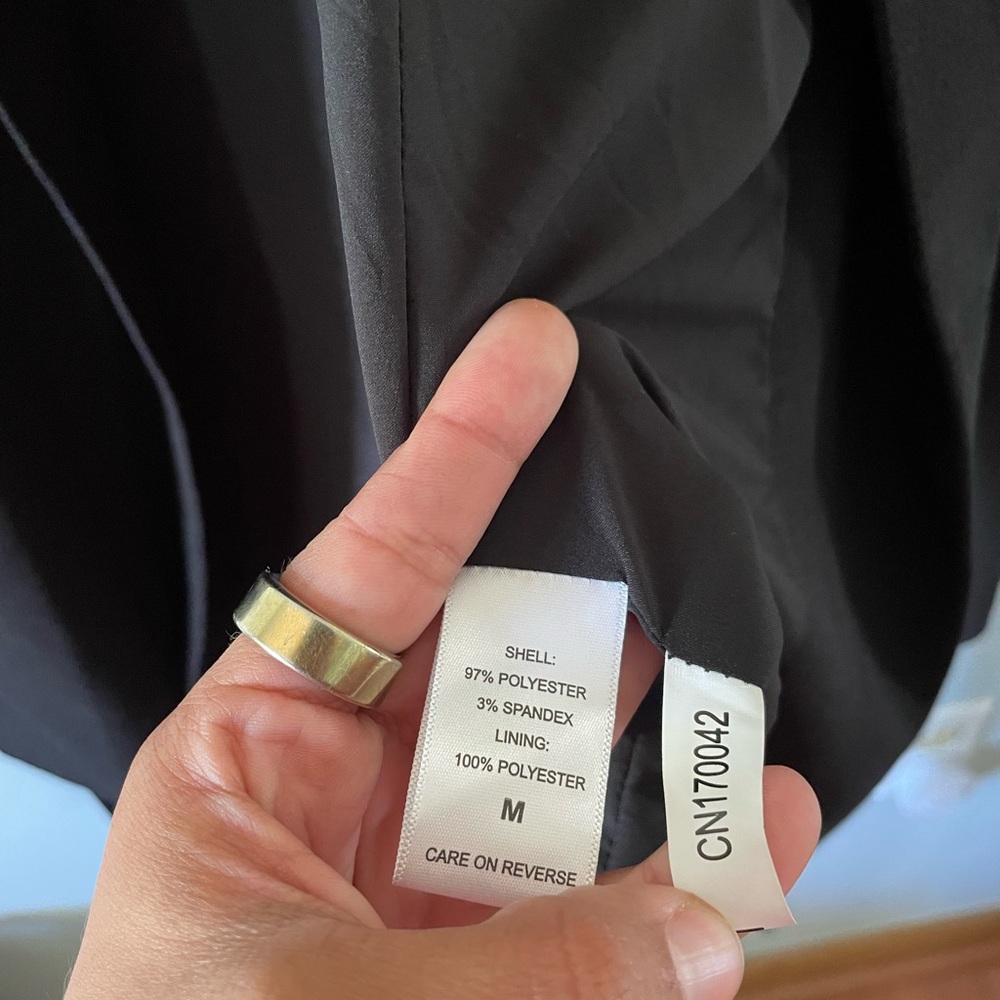 New York & Company Black Cape Blazer Jacket with Waist Tie - Picture 8 of 9